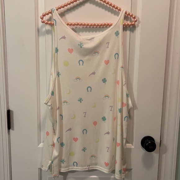 WILDFOX | RARE RAINBOW CHARM LUCKY OVERSIZED TANK LARGE NWT - Picture 8 of 8